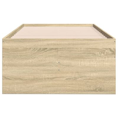 vidaXL Lit de jour et tiroirs chêne sonoma 100x200 cm bois ingénierie
