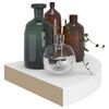 vidaXL &Eacute;tag&egrave;res d'angle flottantes 4 pcs blanc 25x25x3,8 cm MDF