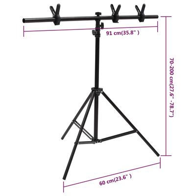 vidaXL Kit de studio photo avec éclairage et écran de fond