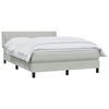 vidaXL Sommier &agrave; lattes de lit et matelas gris clair 160x210cm velours