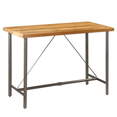 vidaXL Table de bar Teck recyclé massif 150x70x106 cm