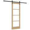 vidaXL Porte coulissante 73,5 x 198,5 cm Bois de pin massif et verre