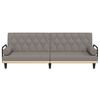 vidaXL Canap&eacute;-lit avec accoudoirs taupe tissu