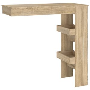 vidaXL Table bar murale Ch&ecirc;ne Sonoma 102x45x103,5 cm Bois d'ing&eacute;nierie