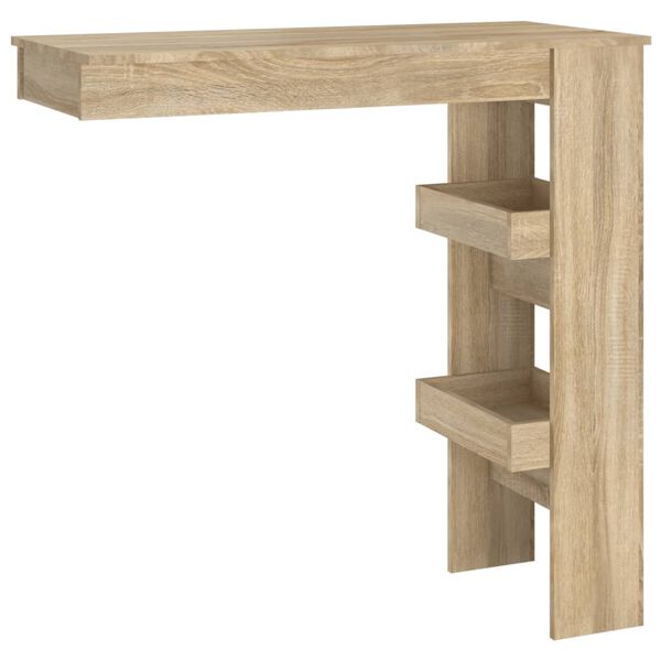 vidaXL Table bar murale Chêne Sonoma 102x45x103,5 cm Bois d'ingénierie
