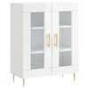vidaXL Buffet Blanc brillant 69,5x34x90 cm Bois d'ing&eacute;nierie