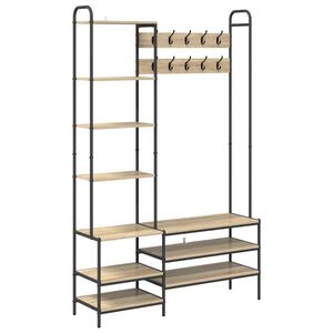 vidaXL Portemanteau avec banc &agrave; chaussures Ch&ecirc;ne Sonoma