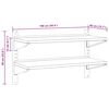 vidaXL &Eacute;tag&egrave;re murale &agrave; 2 niveaux 100x40x60cm argent&eacute; acier inoxydable