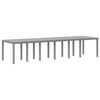 vidaXL Table de Jardin Gris clair 350 x 100 x 74 cm polyrotin