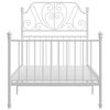 vidaXL Cadre de lit sans matelas blanc métal 100x200 cm
