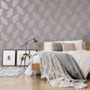 DUTCH WALLCOVERINGS Papier peint Fawning Feather Gris et dor&eacute; rose