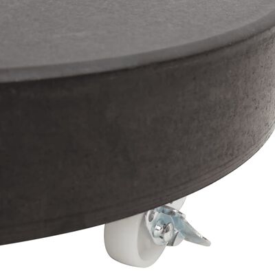 vidaXL Socle de parasol Granite 30 kg Rond Noir