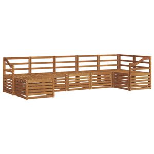 vidaXL Ensemble de canap&eacute;s d'ext&eacute;rieur 7 pc Naturel
