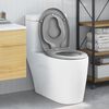vidaXL Si&egrave;ge de toilette Gris 47 x 37 x 4 cm Duroplast