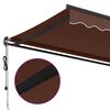 vidaXL Auvent r&eacute;tractable automatique marron 450x350 cm