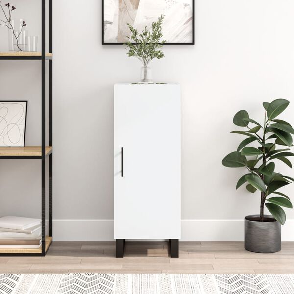 vidaXL Buffet blanc 34,5x34x90 cm bois d'ing&eacute;nierie