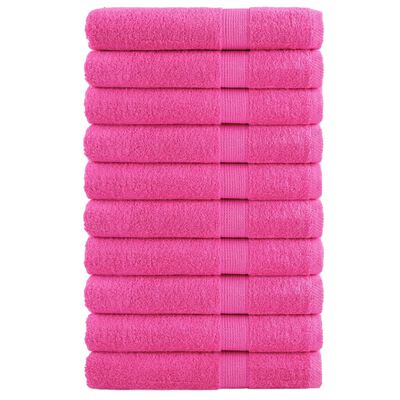 vidaXL Serviettes de qualité supérieure 10pcs rose 600 g/m² 100% coton