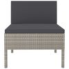 vidaXL Chaises de jardin lot de 3 avec coussins R&eacute;sine tress&eacute;e Gris