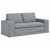vidaXL Canap&eacute; 140cm 2 pcs Gris clair M&eacute;tал