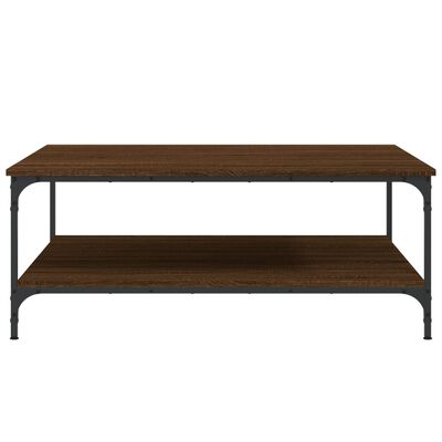 vidaXL Table basse chêne marron 100x100x40 cm bois d'ingénierie