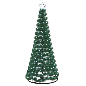 vidaXL Sapin de No&euml;l brillant avec LED et socle EKENAS 180 cm 220 LED