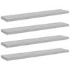 vidaXL &Eacute;tag&egrave;res murales flottantes 4 pcs gris b&eacute;ton 120x23,5x3,8cm MDF