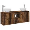 vidaXL Ensemble d'armoire de salle de bain 3 pc Bois ancien