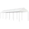 vidaXL Belv&eacute;d&egrave;re avec toit blanc 11,15x2,28x2,69 m poly&eacute;thyl&egrave;ne