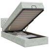 vidaXL Lit ottoman avec matelas Gris clair 90 x 190 cm Velours