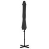 vidaXL Parasol de jardin avec base portable anthracite