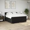 vidaXL Sommier &agrave; lattes de lit avec matelas Noir 200x200 cm Tissu