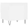 vidaXL Tables basses 2 pcs blanc brillant 50x46x50cm bois d'ing&eacute;nierie