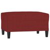 vidaXL Canap&eacute; &agrave; 3 places avec repose-pieds Rouge bordeaux 210 cm Tissu