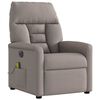 vidaXL Fauteuil de massage inclinable &eacute;lectrique Taupe Tissu