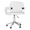 vidaXL Chaise pivotante de salle &agrave; manger Blanc Similicuir