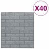 vidaXL Papier peint 3D autoadh&eacute;sif Briques 40 pcs Anthracite
