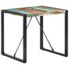 vidaXL Table à manger 80x80x75 cm bois de récupération massif