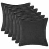 vidaXL Housse de coussin 6 pc HOUTEN Gris fonc&eacute; 50 x 50 cm Boucl&eacute;