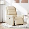 vidaXL Fauteuil inclinable &eacute;lectrique Cr&egrave;me Tissu