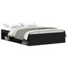 vidaXL Cadre de lit sans matelas en ch&ecirc;ne noir 135 x 190 cm bois d'ing&eacute;nierie