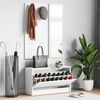 vidaXL Ensemble d'armoires &agrave; chaussures 3-en-1 Blanc Bois d'ing&eacute;nierie
