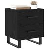 vidaXL Cabinet de chevet 2 pcs Ch&ecirc;ne noir 40 x 35 x 47,5 cm