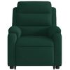 vidaXL Fauteuil inclinable Vert fonc&eacute; Velours