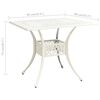vidaXL Table de jardin Blanc 90x90x73 cm Aluminium coul&eacute;