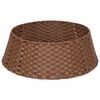 vidaXL Collier de sapin de No&euml;l Rond Marron Clair Diam. 45 x 22 cm