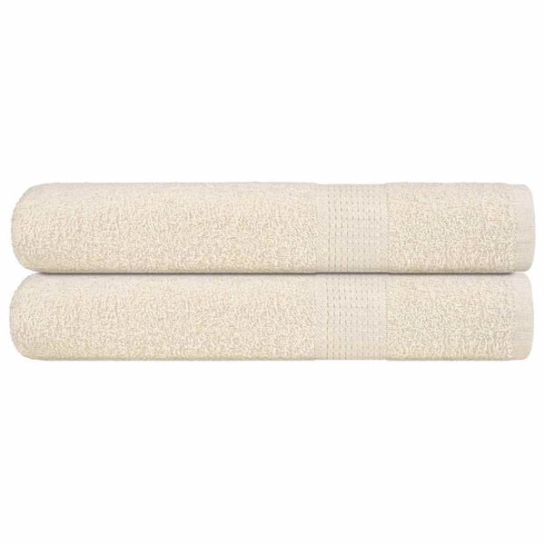vidaXL Serviettes de sauna FROGN 2 pcs cr&egrave;me 80x200 cm 360 g/m&sup2;