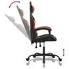 vidaXL Chaise de jeu pivotante Noir et orange Similicuir