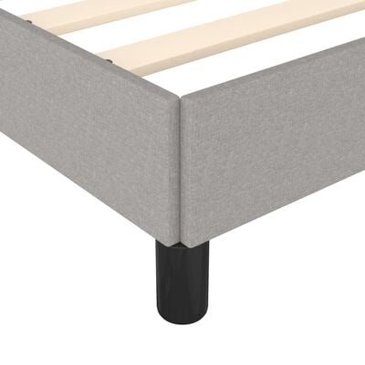 vidaXL Cadre de lit sans matelas gris clair 200x200 cm tissu