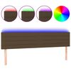 vidaXL T&ecirc;te de lit &agrave; LED Marron fonc&eacute; 200x5x78/88 cm Tissu