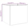 vidaXL Jardini&egrave;res 2 pcs blanc 42x40x39 cm acier